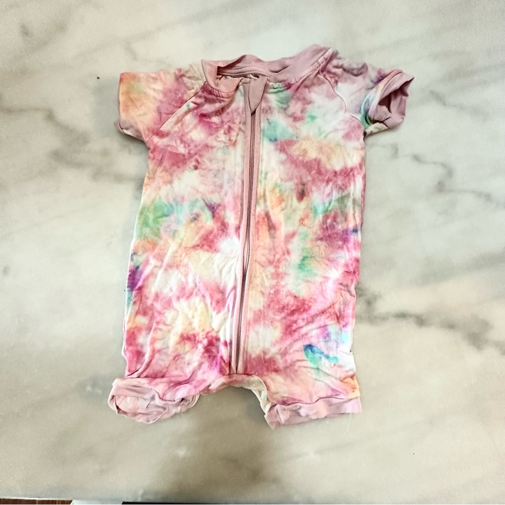 Little Sleepies Cotton Candy Tie Dye Shortie Bamboo